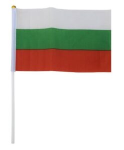 Знаме на България 20х15 см с дръжка /400901/
